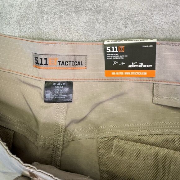 5.11 Tactical Fast-Tac Cargo Pants 74439 Men’s 44x32 Khaki NEW - Picture 5 of 15